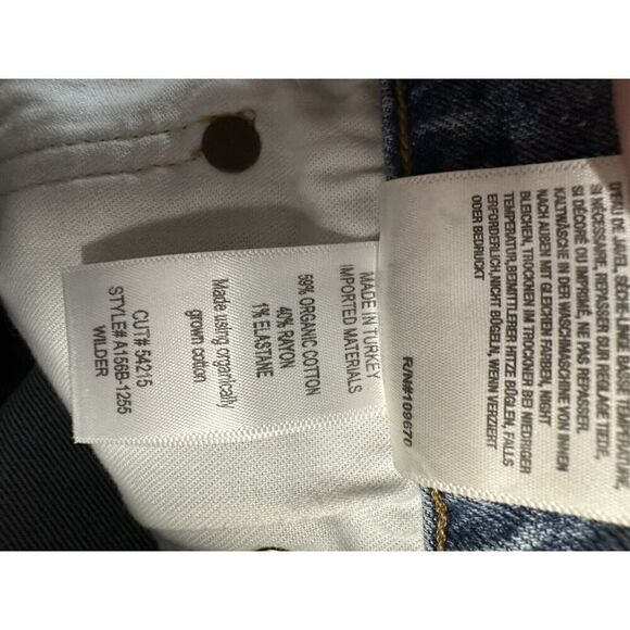 Agolde Wilder Light Wash Distressed Mid-Rise Comfort Straight Leg Jeans sz 27 - Picture 13 of 14